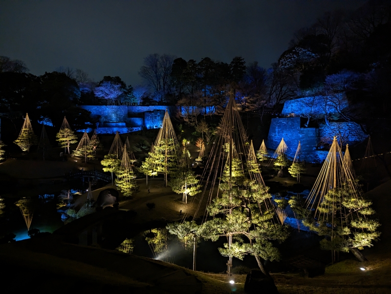 石川城庭園夜